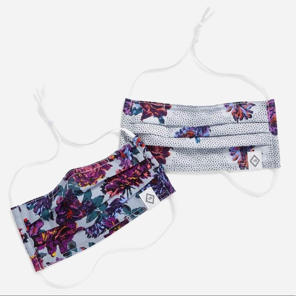 Vera Bradley Pleated Mask - Petite Neon Blooms